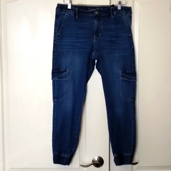 Copperflash Highrise jogger cargo pocket jeans size 6 oversized - Picture 1 of 11